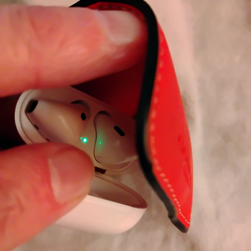 Coach Red Leather Airpod Pouch - Picture 5 of 9